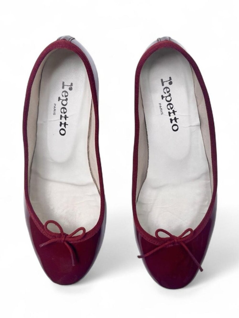 Repetto Camille Patent Leather Heels in Burgundy - Size 37 EU/6 US